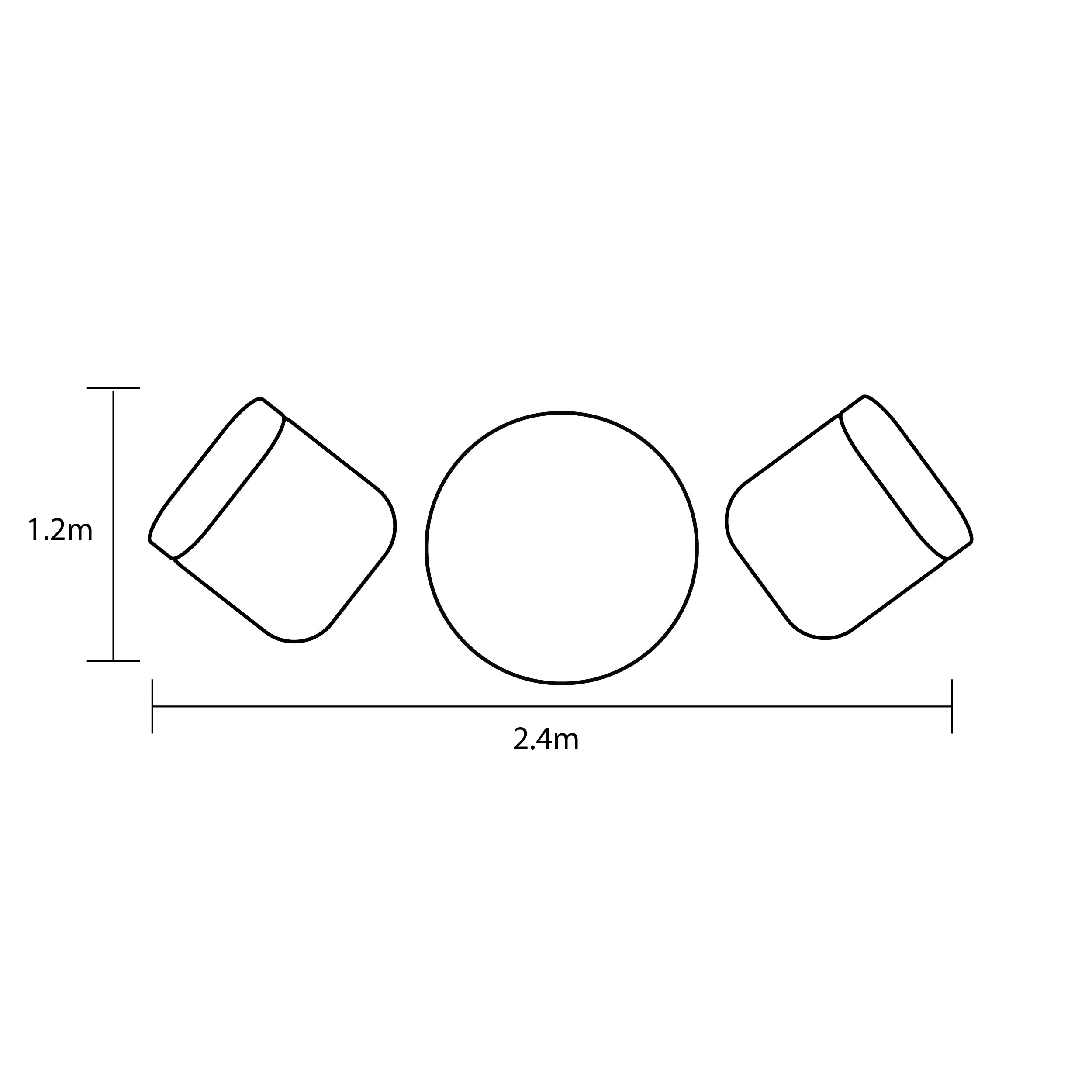 Lyra Bistro Set footprint